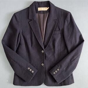 Vintage Pendleton Navy Blue Virgin Wool Double Button Blazer Womens Jacket
